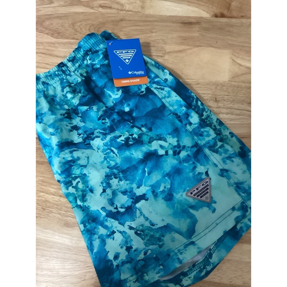 Mens Columbia‎ PFG Rambler Printed water short medium Blue